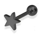 Piercing pour langue PVD 03 - Noir étoile