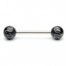 Piercing de langue UV 59 - Flamme noire