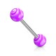 Piercing de langue UV 70 - Curly lilas