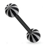 Piercing de langue UV 13 - Flexible beach-ball noir