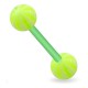 Piercing de langue UV 13 - Flexible beach-ball vert-pomme