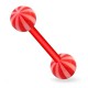Piercing de langue UV 13 - Flexible beach-ball rouge
