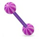 Piercing de langue UV 13 - Flexible beach-ball lilas