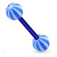 Piercing de langue UV 13 - Flexible beach-ball bleu