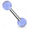 Piercing de langue UV 07 - Unicolore bleu-clair