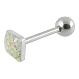 Piercing langue 85 - Carré férido aurora