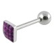 Piercing langue 85 - Carré férido lilas