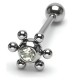 Piercing langue 58 - UFO cristal transparent