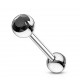 Piercing langue 05 - Acier cristal noir