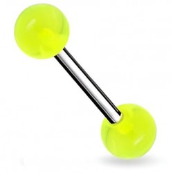 Piercing de langue UV 07 - Unicolore vert-pomme