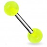 Piercing de langue UV 07 - Unicolore vert-pomme