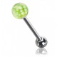 Piercing de langue UV 82 - Dés spéciaux vert-pomme