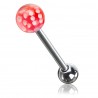 Piercing de langue UV 82 - Dés spéciaux rouges