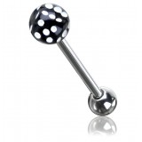 Piercing de langue UV 82 - Dés spéciaux noirs