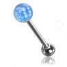Piercing de langue UV 82 - Dés spéciaux bleus