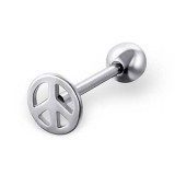 Piercing langue 31 - Peace and love plat