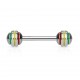 Piercing langue 40 - Acier rasta
