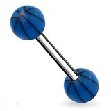 Piercing de langue UV 44 - Basket bleu
