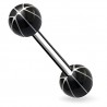 Piercing de langue UV 44 - Basket noir