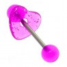 Piercing langue coquine 04 - Donuts coeur lilas