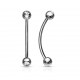 Piercing langue snake-eyes 05 - Boules cristal transparent