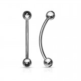 Piercing langue snake-eyes 05 - Boules cristal noir