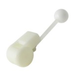 Piercing langue coquine 07 - Sifflet flexible blanc