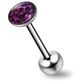 Piercing langue 54a - Férido lilas rond plat