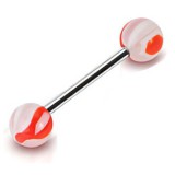 Piercing de langue UV 38 - Vagues rouges