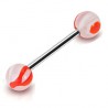 Piercing de langue UV 38 - Vagues rouges