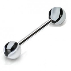 Piercing de langue UV 38 - Vagues noires