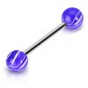 Piercing de langue UV 38 - Vagues lilas
