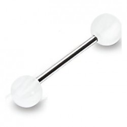 Piercing de langue UV 38 - Vagues transparentes