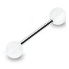 Piercing de langue UV 38 - Vagues transparentes