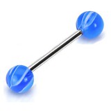 Piercing de langue UV 38 - Vagues bleu-clair