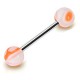 Piercing de langue UV 38 - Vagues oranges