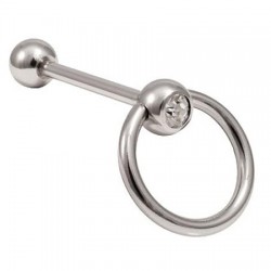 Piercing langue 41 - Esclave cristal transparent Piercing langue 41 - Esclave cristal transparent