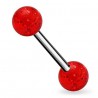 Piercing de langue UV 05 - Paillettes rouges