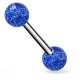 Piercing de langue UV 05 - Paillettes bleues