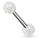 Piercing de langue UV 05 - Paillettes transparentes