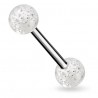 Piercing de langue UV 05 - Paillettes transparentes