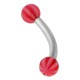 Piercing pour arcade acry 07 - UV beach-ball rouge