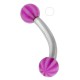 Piercing pour arcade acry 07 - UV beach-ball lilas