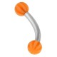 Piercing pour arcade acry 07 - UV beach-ball orange