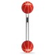 Piercing pour arcade acry 03 - UV basket rouge boules