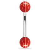 Piercing pour arcade acry 03 - UV basket rouge boules
