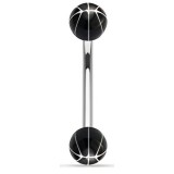 Piercing pour arcade acry 03 - UV basket noir boules