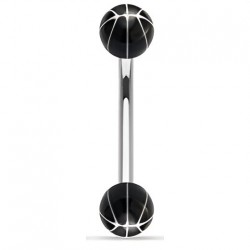 Piercing pour arcade acry 03 - UV basket noir boules