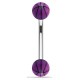 Piercing pour arcade acry ballon de basket lilas (03)