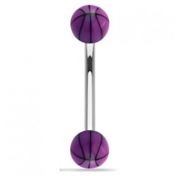 Piercing pour arcade acry 03 - UV basket vert lilas